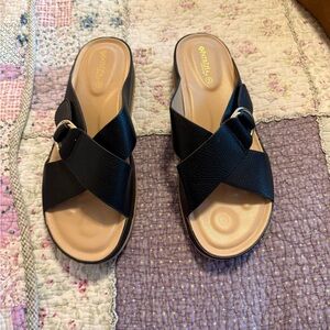 Stylish Black Crisscross Sandals